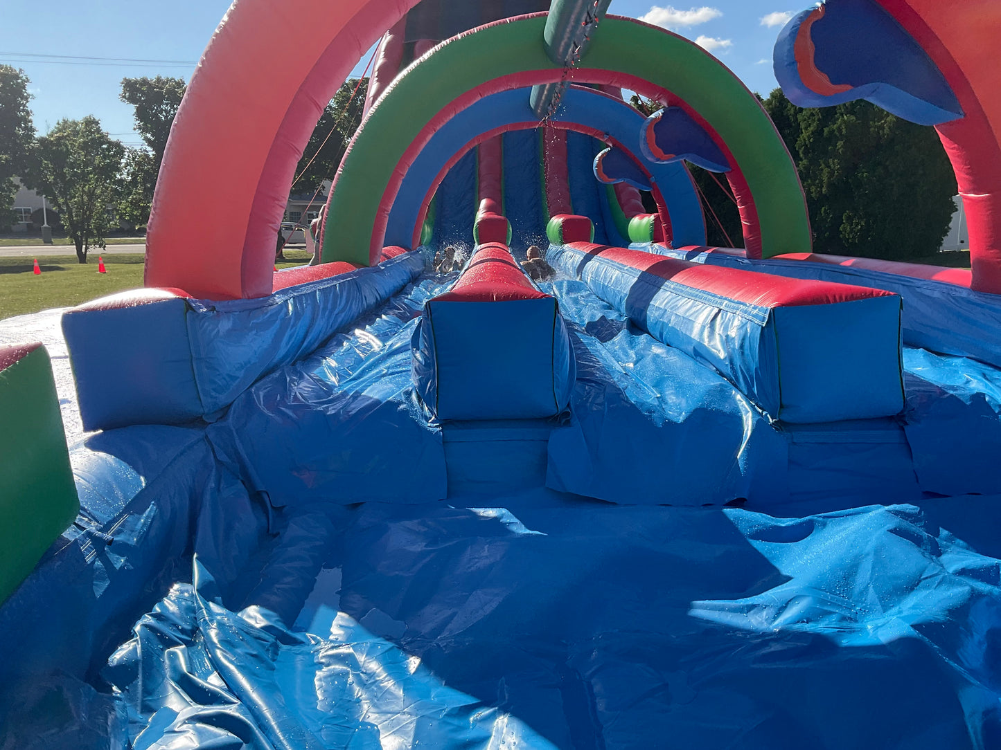 Triple Lane Tidal Wave Water Slide