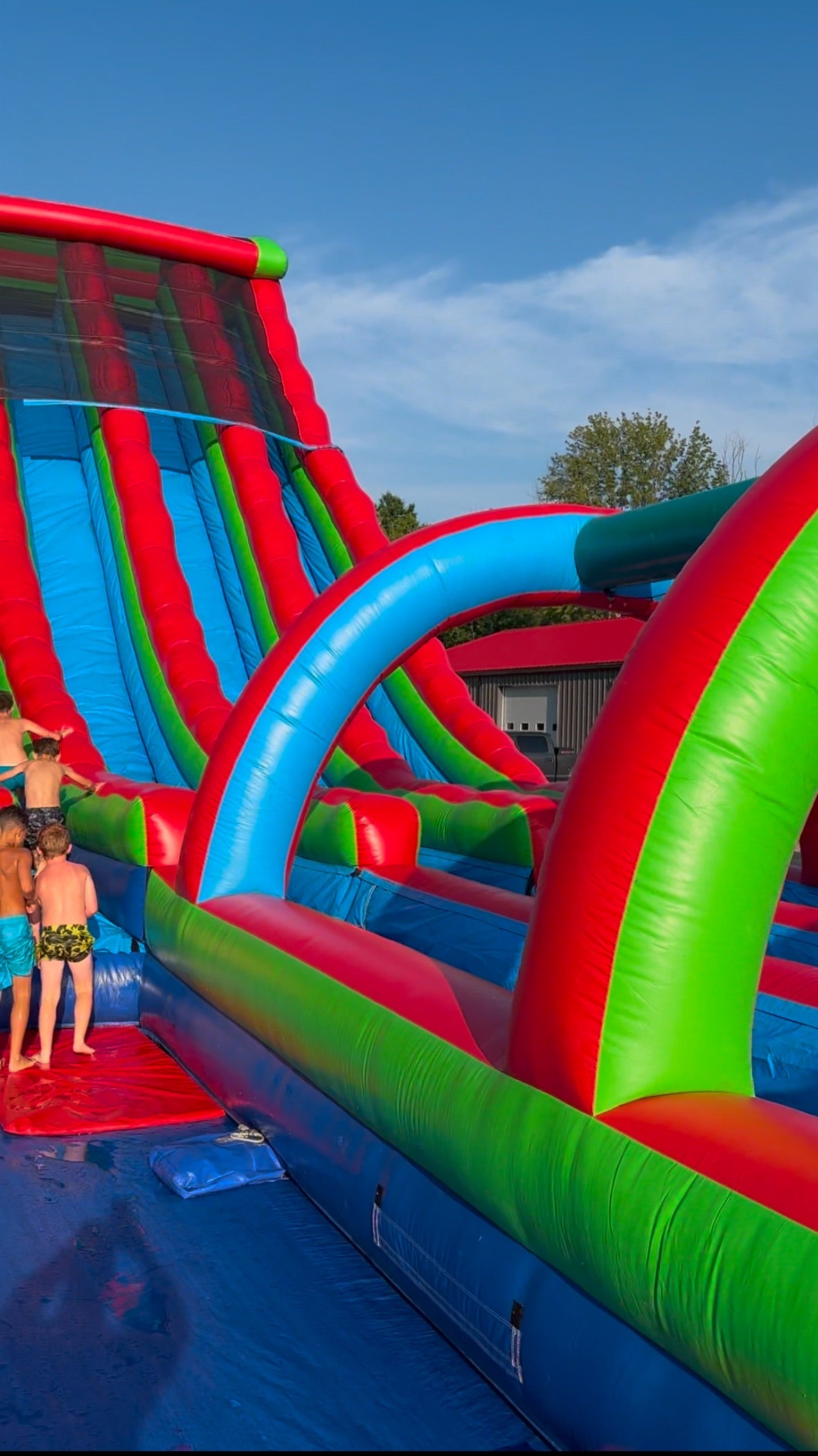 Triple Lane Tidal Wave Water Slide